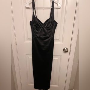 Zara Black corset midi dress